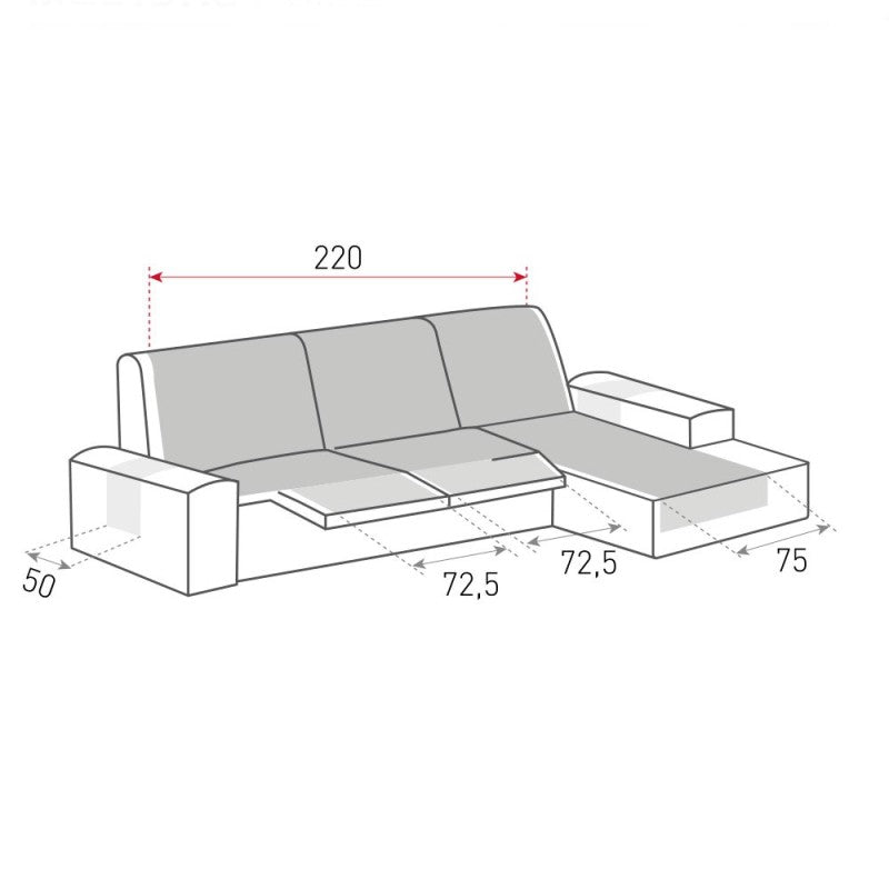 Cubre Acolchado Reversible Chaise Longue Relax Polster