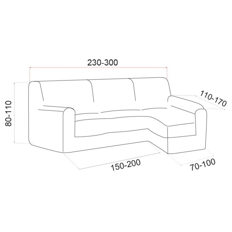 Funda Multielástica Chaise Longue Belfast