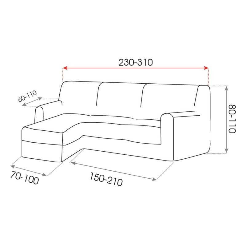 Funda Superelástica Chaise Longue Mila