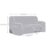 Funda Superelástica Sofá Relax 3 Plazas 2 Pies Jersey