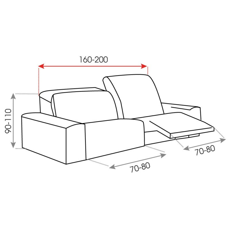 Funda Superelástica Sofá Relax 3 Plazas 2 Pies Mila