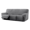Super Elástic Cobertura de Sofá de Relax com 3 Lugares 3 Pés Roque